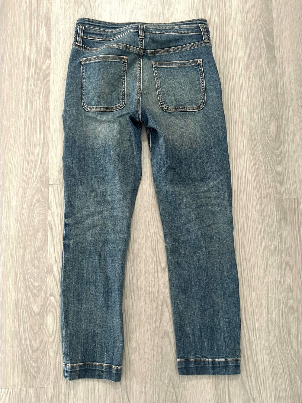 ANTHROPOLOGIE Pilcro High Rise Denim Button Fly Slim Straight Jeans Size 26 - Picture 5 of 12